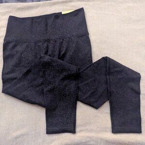 Target ALL IN MOTION Glitter Black High-Rise Seamless Leggings S
